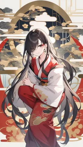 着物女性フラットイラスト AI Art Preview 039 thumbnail