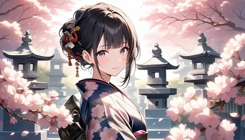 着物女性フラットイラスト AI Art Preview 042 thumbnail