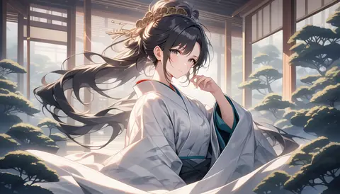 着物女性フラットイラスト AI Art Preview 052 thumbnail