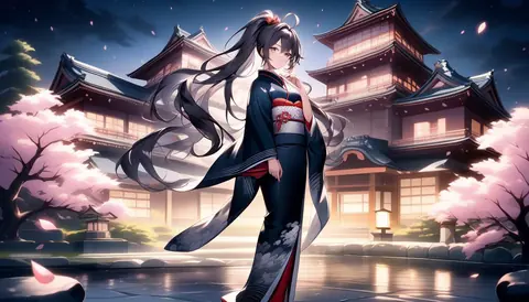 着物女性フラットイラスト AI Art Preview 053 thumbnail