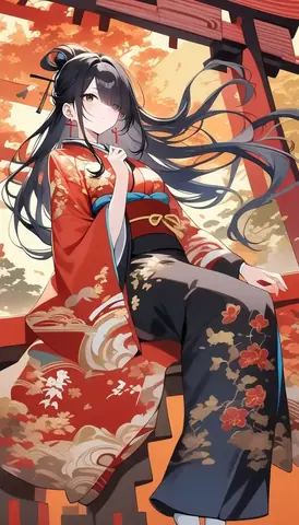 着物女性フラットイラスト AI Art Preview 056 thumbnail