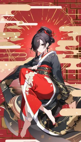 着物女性フラットイラスト AI Art Preview 058 thumbnail