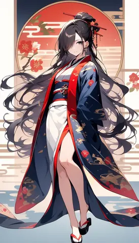 着物女性フラットイラスト AI Art Preview 060 thumbnail