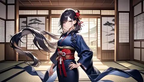 着物女性フラットイラスト AI Art Preview 064 thumbnail