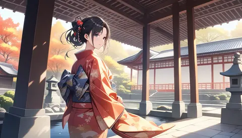 着物女性フラットイラスト AI Art Preview 070 thumbnail