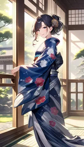 着物女性フラットイラスト AI Art Preview 082 thumbnail
