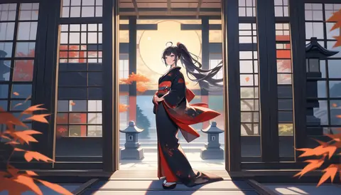 着物女性フラットイラスト AI Art Preview 087 thumbnail