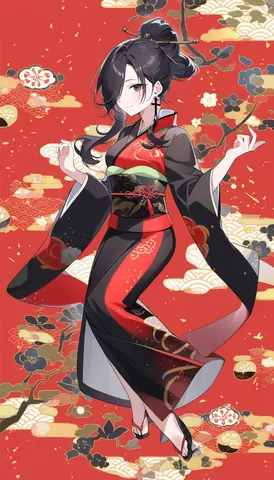 着物女性フラットイラスト AI Art Preview 089 thumbnail