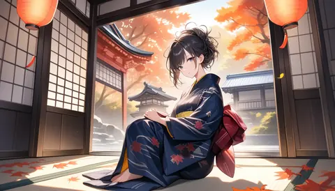 着物女性フラットイラスト AI Art Preview 090 thumbnail
