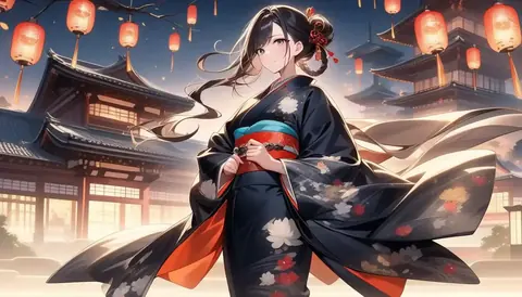 着物女性フラットイラスト AI Art Preview 092 thumbnail