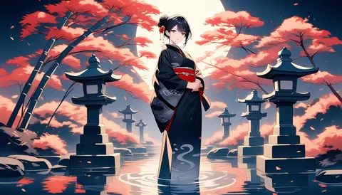 着物女性フラットイラスト AI Art Preview 093 thumbnail
