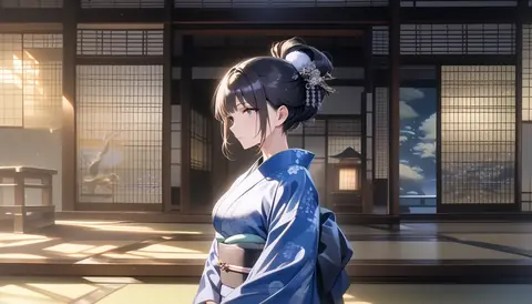 着物女性フラットイラスト AI Art Preview 096 thumbnail