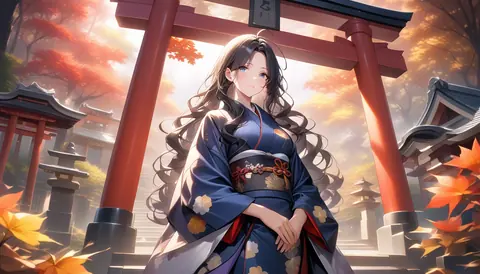 着物女性フラットイラスト AI Art Preview 102 thumbnail