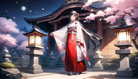 着物女性フラットイラスト AI Art Preview 110 thumbnail