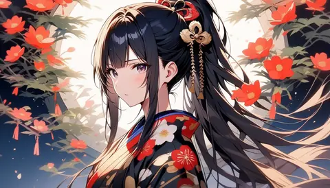 着物女性フラットイラスト AI Art Preview 114 thumbnail