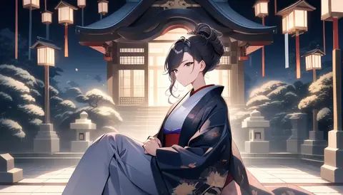 着物女性フラットイラスト AI Art Preview 118 thumbnail