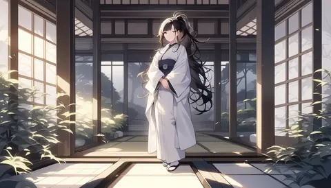 着物女性フラットイラスト AI Art Preview 120 thumbnail