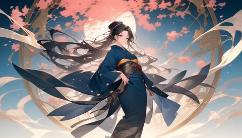 着物女性フラットイラスト AI Art Preview 123 thumbnail
