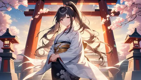 着物女性フラットイラスト AI Art Preview 124 thumbnail