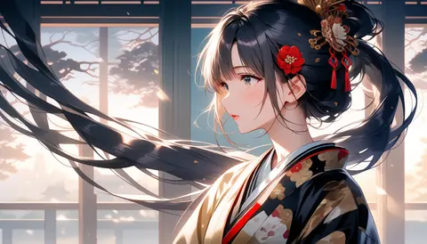 着物女性フラットイラスト AI Art Preview 125 thumbnail