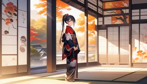 着物女性フラットイラスト AI Art Preview 130 thumbnail