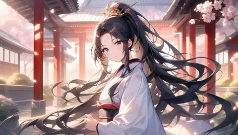着物女性フラットイラスト AI Art Preview 135 thumbnail