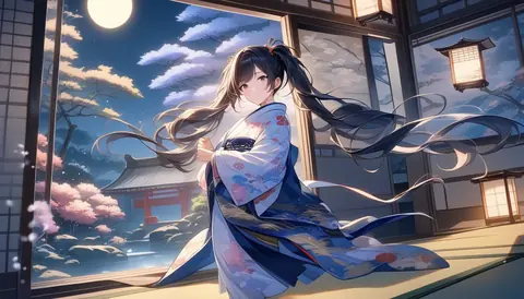 着物女性フラットイラスト AI Art Preview 143 thumbnail