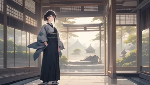 着物女性フラットイラスト AI Art Preview 145 thumbnail