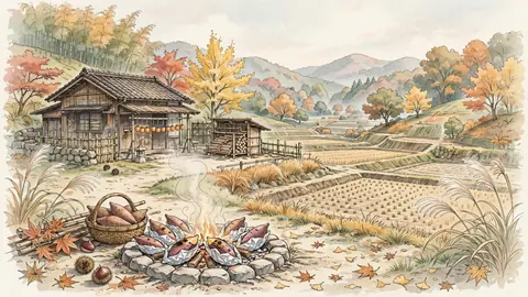 焚き火と焼き芋の里山 thumbnail