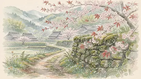 里山の山桜の小径 thumbnail