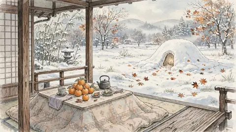雪のかまくらとこたつみかん thumbnail