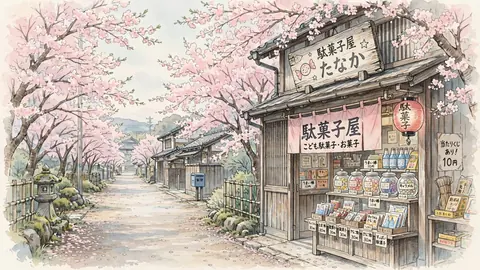 桜並木の駄菓子屋 thumbnail