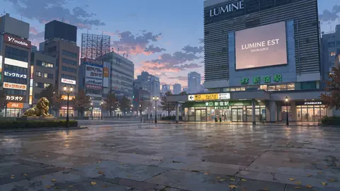 tokyo001_shinjuku_ekimae_yugure thumbnail