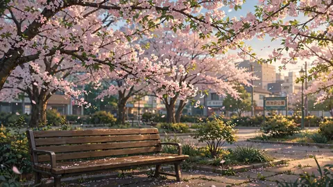 tokyo044_ikebukuro_sakura_bench_yugure thumbnail