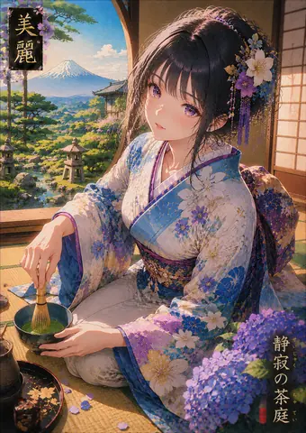 和風美麗イラスト AI Art Preview 001 thumbnail