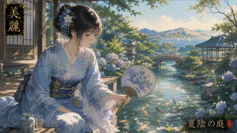 涼風薫る、紫陽花庭園の茶屋 thumbnail