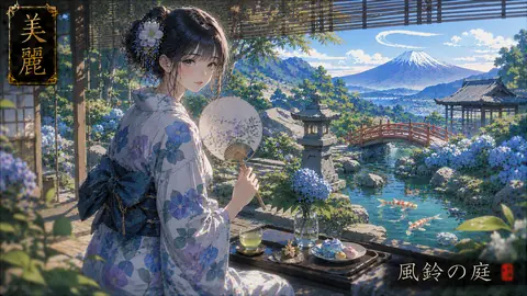 風鈴の庭、夏の茶席 thumbnail