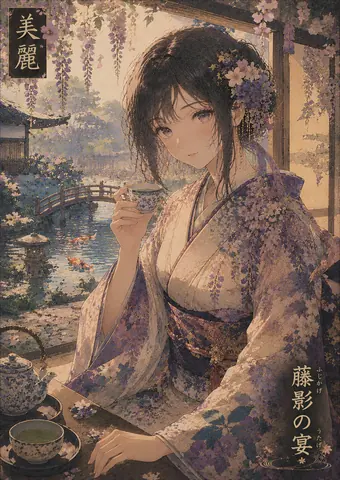 藤影の宴、春の茶庭 thumbnail