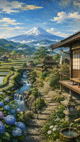 翠風富嶽 ― 水田を渡る夏の風 thumbnail