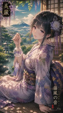 藤風の音と紫の風鈴 thumbnail