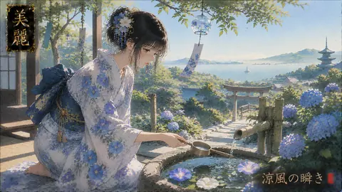 涼風に憩う夏の庭 thumbnail