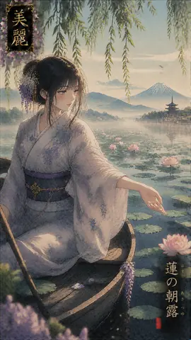 蓮の朝露と紫藤の舟旅 thumbnail