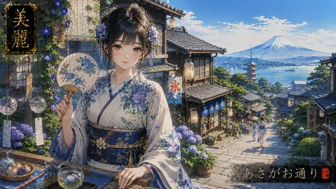朝顔通りの涼やかな夏祭り thumbnail