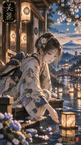 灯籠に祈る宵の乙女 thumbnail