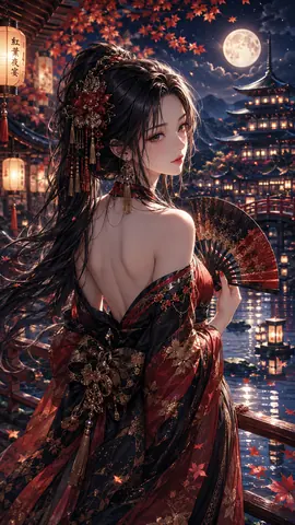 月夜紅葉庭園の舞姫 thumbnail
