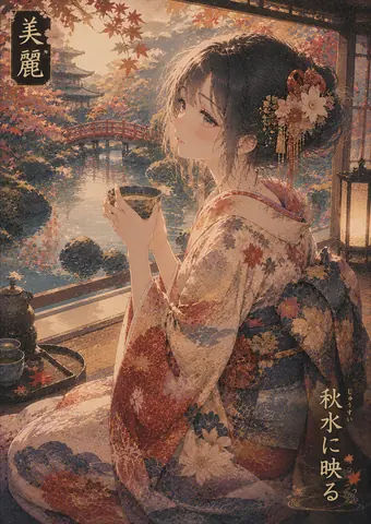 秋色の茶会、金彩の庭 thumbnail