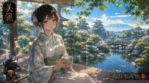 縁側で味わう静かな抹茶時間 thumbnail