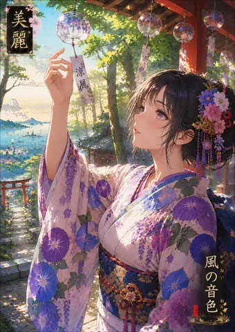 風鈴響く麗しき神社の小径 thumbnail