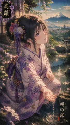 紫藤の庭と朝露の乙女 thumbnail