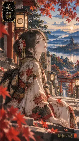 錦秋の詩、紅葉の社殿眺望 thumbnail